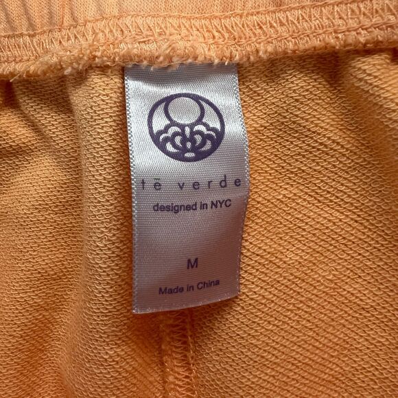 Te Verde Shorts Womens M Medium Orange Elastic Running Yoga Jogging Active - Picture 3 of 7